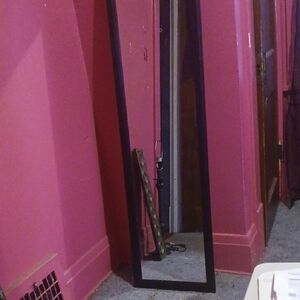 Sleek Black Rectangular Wall Mirror
